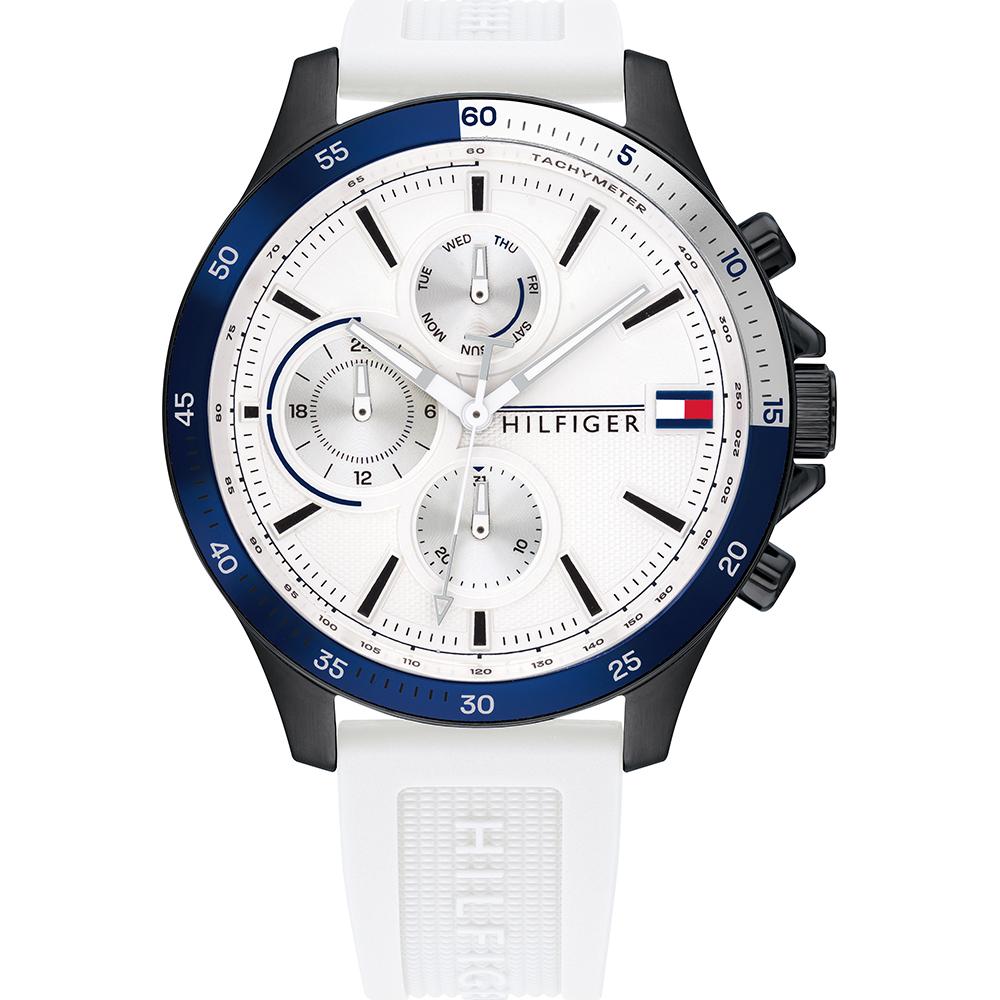 Tommy Hilfiger Историческая коллекция Белый циферблат Белый силиконовый/резиновый ремешок Мужские кварцевые часы 1791723