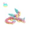 3D Printed Dragon Colorful Gem Dragon Figurines Movable Joint Rotatable Articulated Dragon Crafts Desktop Western Style Ornament