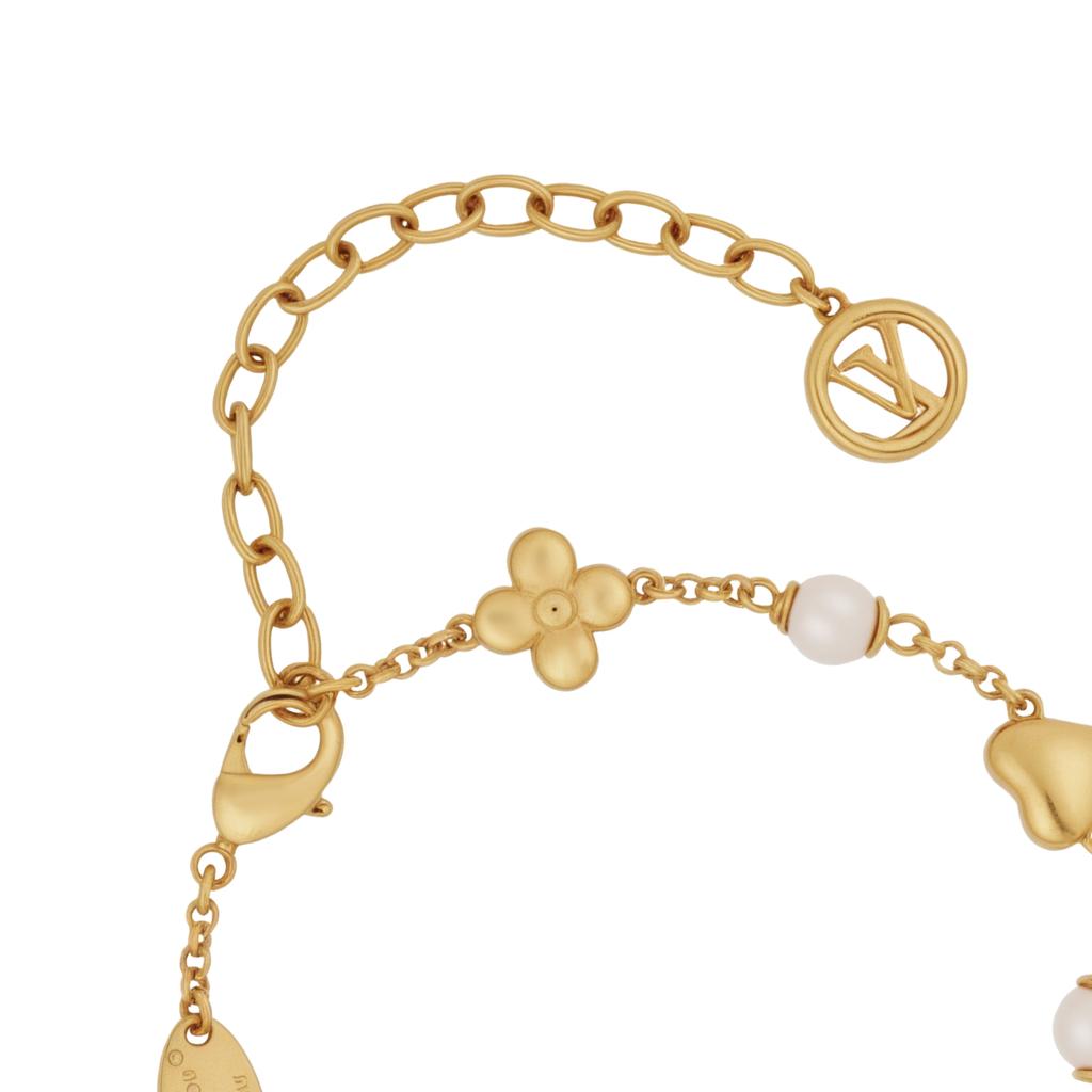 Louis Vuitton Heart Logo Metal Bracelet Women bracelets Gold M1105A