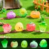 8Pcs/set Multicolors Mini Luminous Vegetable Miniatures Glow In the Dark Resin Ornaments Fairy Garden Decoration Micro Landscape