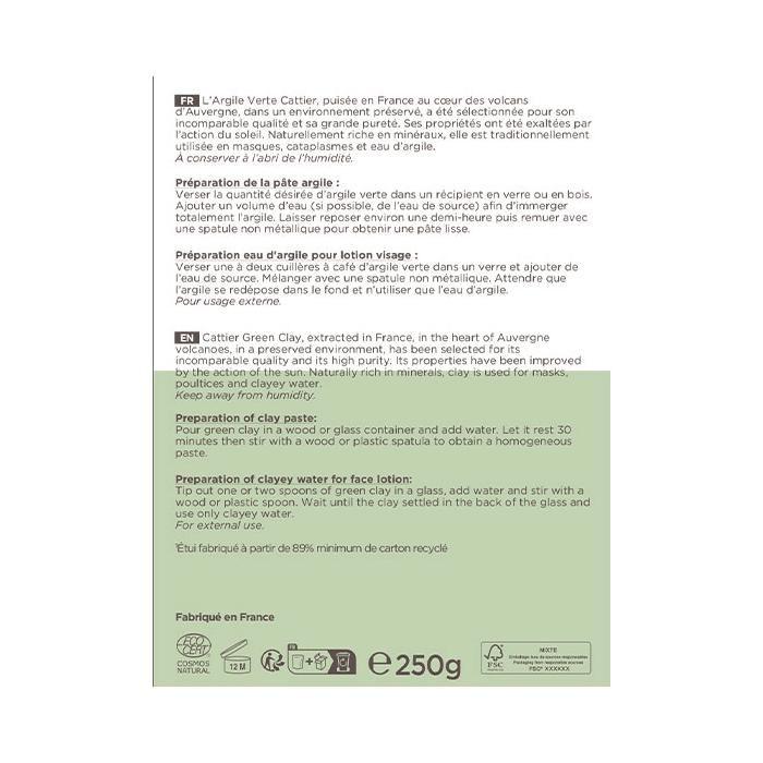 Зеленая глина Cattier Ultra Ventilated 250г