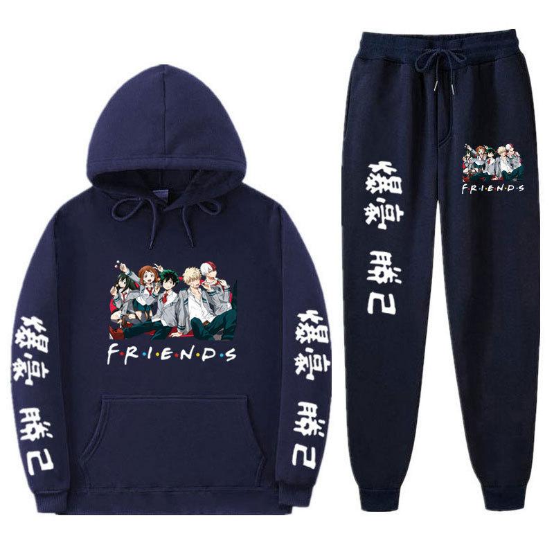 Комплект спортивной одежды аниме My Hero Academia для мужчин и женщин повседневный спортивный костюм My Hero Academia костюм с капюшоном