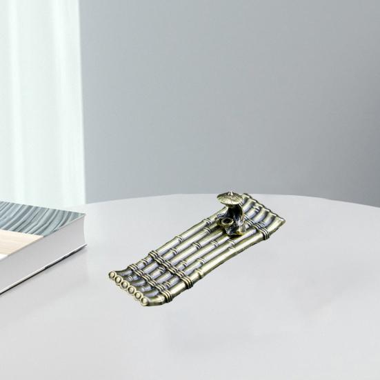 Курильница креативной формы, термостойкая курильница из цинка и сандалового дерева, металлическое украшение для дома