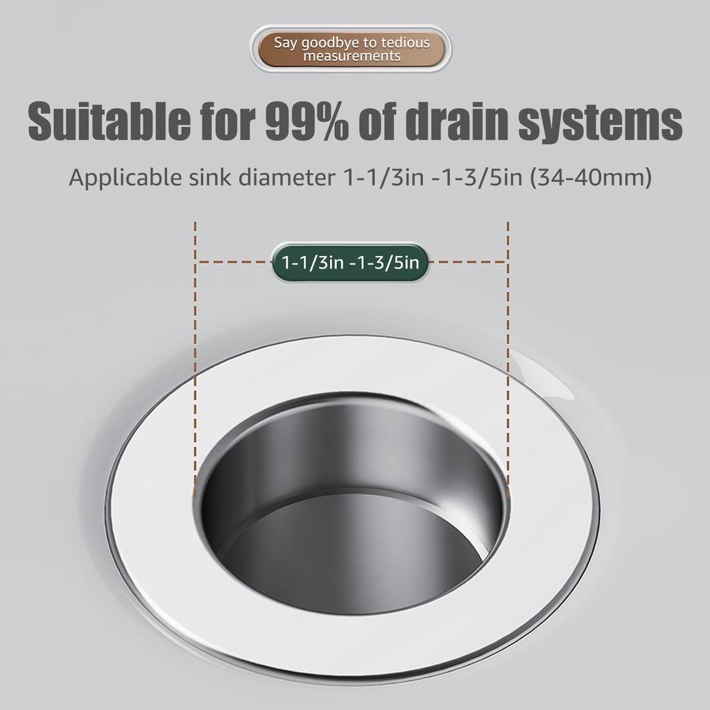 Сливной заглушка из нержавеющей стали 304 для ванной комнаты, фильтр-корзина для раковины, антизасор, антизапах, сито для раковины