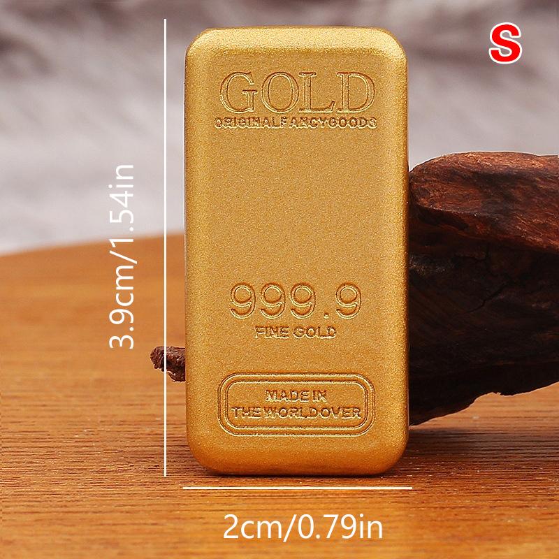 Имитация золотых слитков Латунная сердцевина Поддельный золотой блок Коллекция ремесел Подарок Дом Офис Счастливый Фэн-шуй Украшения Реквизит для фотографий