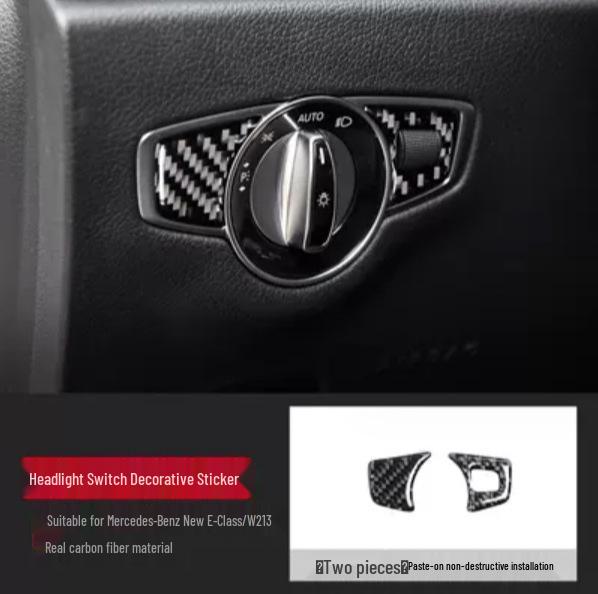 Mercedes-Benz E-Class Carbon Fiber Interior Center Console Air Outlet Decor Epoxy