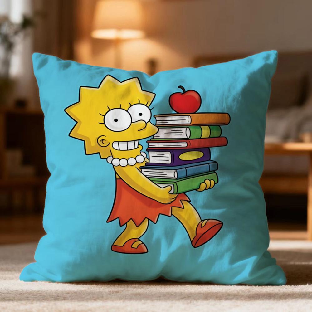 Горячая Наволочка The Simpsons Мягкая Стирающаяся Подушка Для Дивана Кровати Путешествий Офиса