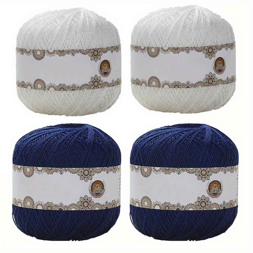 4pcs Thin Yarn Perfect DIY Knitting Crocheting and Embroidery Pearl Lace Thread Handmade Diy Braided Pure Crochet Silky Linen Bright Silk Thread