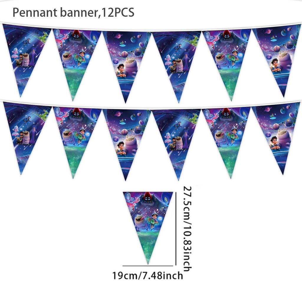 Earth Special Agent Anime Birthday Party Tableware Set: Plates, Cups, Tablecloth, Knives, Decorations.