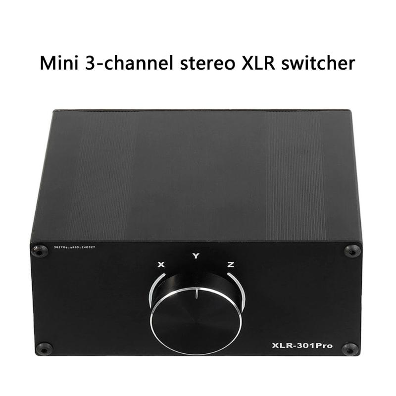 Пассивный XLR-переключатель аудиосигналов, режим двойной маршрутизации, экранированное соединение для профессиональных звуковых систем, записывающего оборудования