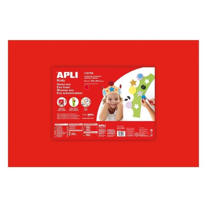 Apli 1 лист резиновой пены - Красный