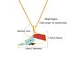 Fashion South Yemen Map Flag Pendant Necklace Stainless Steel Men Women Country Maps Gold Color Silver Color Jewelry Gift