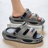 Slippers men wear summer non-slip thick soles two wear sports beach shoes men's casual driving trend sandals men's drag