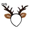 Повязка на голову с оленьими рогами, женские оленьи рога и уши, аксессуары для волос на Рождество, Хэллоуин, косплей, вечеринка, принадлежности