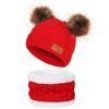 Winter Hats and Caps for Infants Toddlers Kids Double Pom Beanie Cap for Boys and Girls Knitted Fabric Warm and Stylish