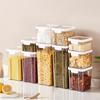 Transparent Airtight Food Storage Jar for Grains & Cereals - Sealed Fresh-Keeping Container with Lid