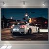 Белый плакат с изображением суперкара Nissan Tuning GT R R35, картина Cavnas для гостиной, декоративное искусство, безрамная печать, современное настенное искусство