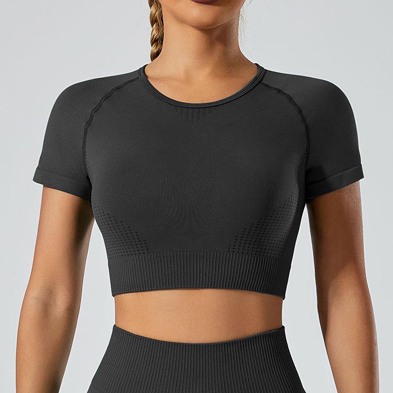 Женский бесшовный фитнес-комплект из пяти предметов: Спортивный бюстгальтер, штаны для йоги, топ для йоги, костюм для бега