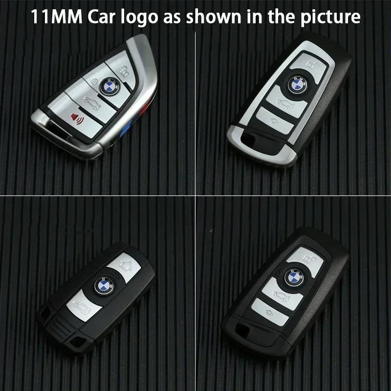 For BMW M E46 E90 E60 11mm Car Remote Key Fob Emblem Badge Radio button Sticker For BMW F10 E90 F20 E46 E60 E70 E39 E36 E87 X7 E92 E91 E28 X3 G11 X5 6