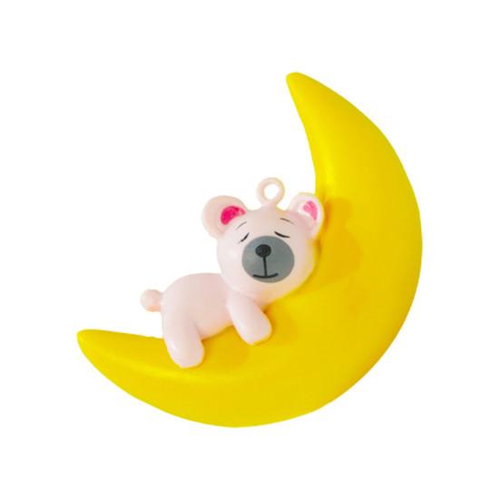 Floating Moon Bear Ornament Cute Mini Moon Bear Fish Tank Accessory for Underwater Landscape Aquarium Decoration