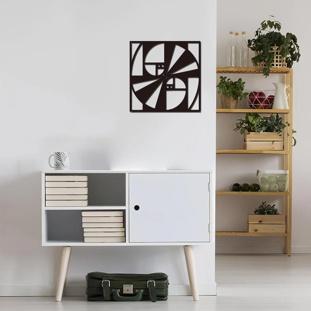 1 шт. Золотое сечение Металлическое настенное искусство – Современный и эстетичный дизайн | Идеально подходит для декора кабинета и комнаты терапевта | Стильные настенные украшения