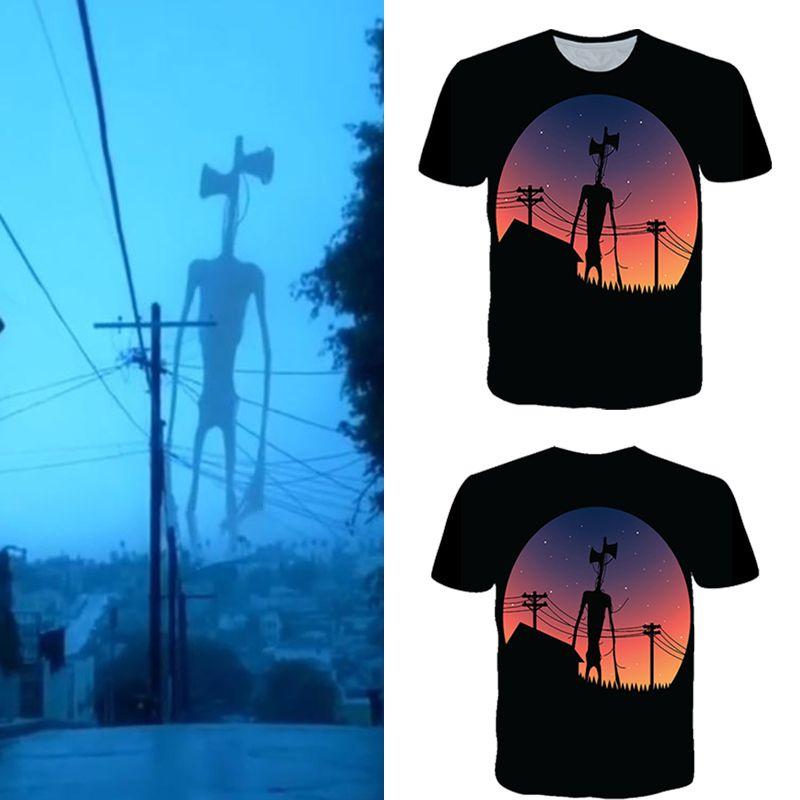 Детская футболка с изображением инопланетного монстра Сиреноголового, ужасающего персонажа городской легенды