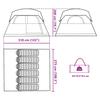 Family Tent for 6 Persons Blue Waterproof