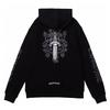 828 CHROME HEARTS Осень-Зима 2026 Новая Толстовка с Капюшоном Классического Стиля с Логотипом и Молнией Большого Размера, Подходит для Ношения Парами
