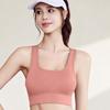 Дышащий спортивный бюстгальтер I-образной формы однотонный для йоги, фитнеса, жилет с застежкой сзади, для спортзала