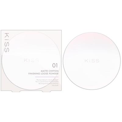 Kiss KiSS Матовая шифоновая финишная рассыпчатая пудра 01 Уменьшает блеск и продлевает стойкость макияжа Светлая, 14 г, Полуматовая,
