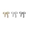 10pcs Bow Deco Nail Art Charm 3D Silver/Gold Bowknot Ribbon Nail Decor Parts DIY Luxury Manicure Accessories