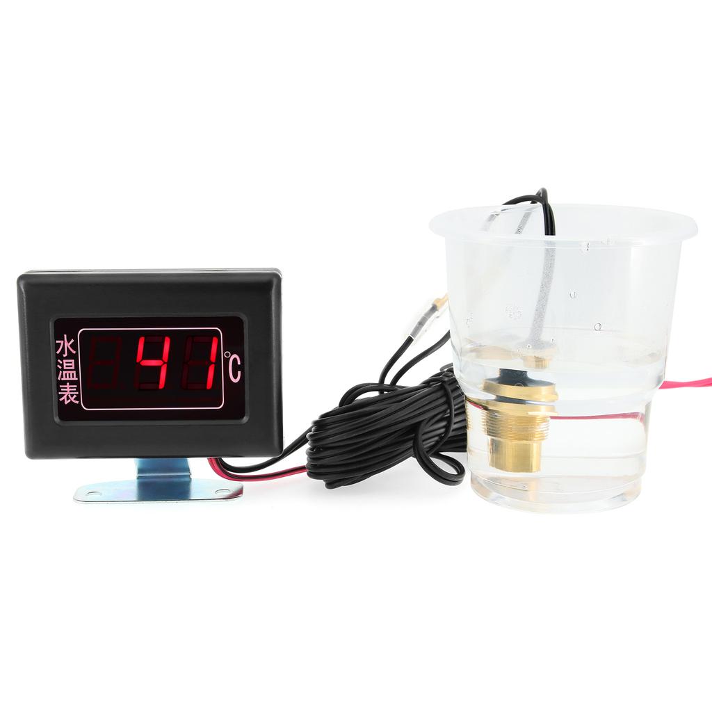 New Digital Water Temperature Gauge Kits & Sensor Plug Water Tempe Sensor 10MM 1/8 NPT for Car Engin Fit for 12V~24V Car