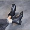2025 Women's Winter Martin Boots: Fleece-lined Warm Flat-bottom Soft Leather, Trendy and Versatile Mid-calf Ankle Boots