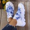 Flower Print Platfrom Sneakers Women Soft Sole Breathable Mesh Casual Shoes Woman Plus Size 43 Slip-On Non-Slip Running Shoes