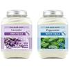 The Herb Shop Lavender + Peppermint Beauty Salt 2-piece Set, 1 Lavender + 1 Peppermint, 450g