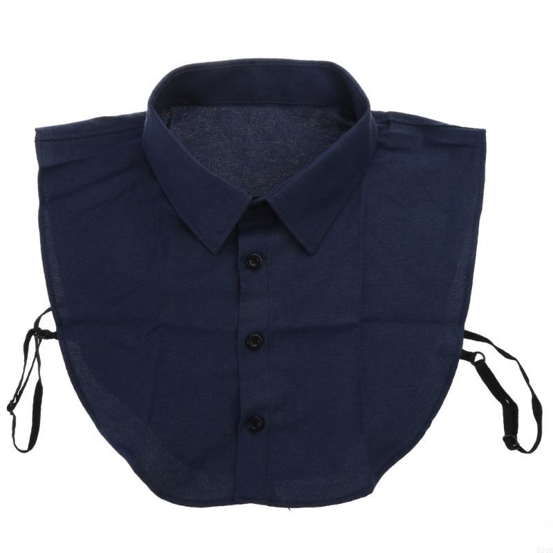 Button Closure Detachable Collar Half Shirt Collar for Girls Sewing Supplies