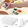 1 Piece Refrigerator Food Storage Containers with Lids Food Fresh Box with 6 Pcs Detachable Drain Basket for Onion Ginger YY067