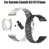 Металлический ремешок+чехол для Garmin Fenix 8 43/47/51 мм Ремешок из нержавеющей стали для серии Garmin Fenix 8 QuickFit 20/22/26 мм