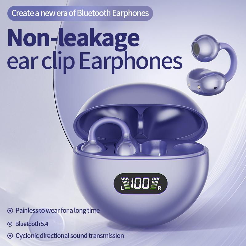 Беспроводные наушники-клипсы, Bluetooth-наушники, наушники TWS с костной проводимостью, спортивные наушники, игровая гарнитура, водонепроницаемые наушники