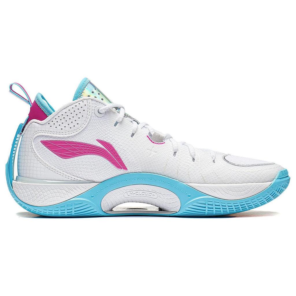 Li-Ning Wade Shadow 5 Buzzer Beater Men Sneakers White Blue Pink ABPT053-2