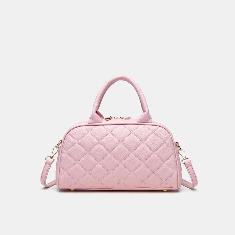 Сумка в стиле колледжа, женская, новая, с вышивкой в виде ромбов, для ношения в руке, маленькая сумка-боулинг