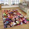 VIKAMA Colorful Flower Woven Art Mandala Rug, Non-Slip Carpet For Living Room, Bedroom, Sofa, Home Decor, Doormat