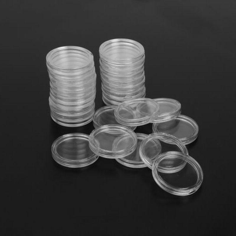 Accessories Coin capsules 100pcs Plastic Holder Container Storage Case