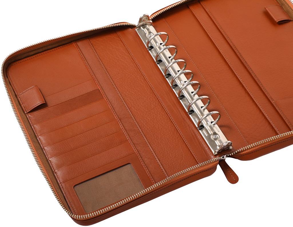 Органайзер Franklin Planner Calm из мягкой кожи на молнии, 30 мм, коричневый, классический размер, 65629