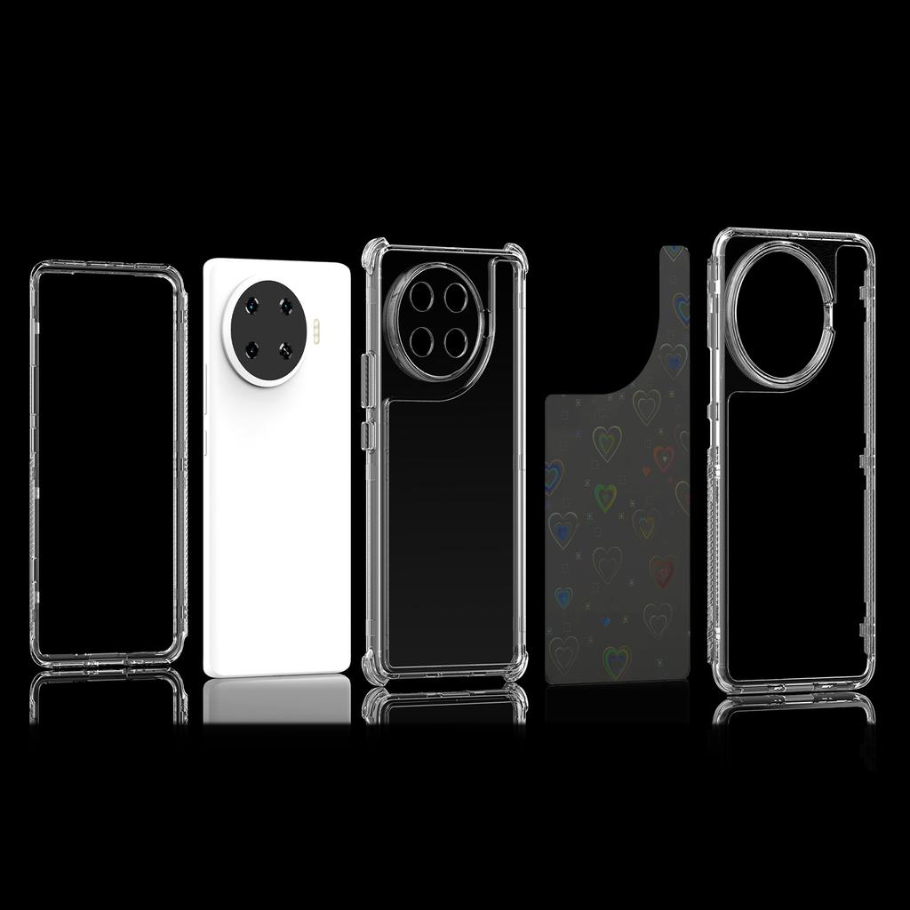 For TECNO Spark 20 Pro+ Case Precise Cutouts Acrylic TPU Clear Phone Cover with Laser-printed Film