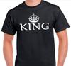 King with Crown T-Shirt Tee Husband and Wife Funny Queen