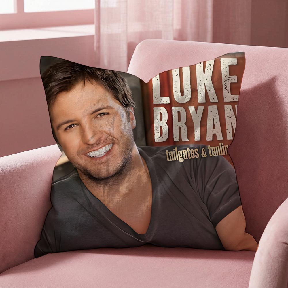 Luke Bryan Cushion Cover Multi-Scene Pillow Cover for Home & Car - Reversible, Soft & Durable for Daily Use