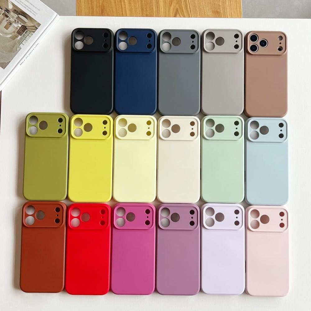 Liquid Silicone Phone Case For iPhone 17 Pro Max 17Air 16 17 Pro 15 14 Plus 16e 13 12 11 Candy Color Matte Coque iPhone17 Pro