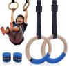 Gymnastic Rings for Kids with Adjustable Buckles and 3M Straps, for Fitness Home Gym Exercise Pull Up Dips Muscle Ups Training