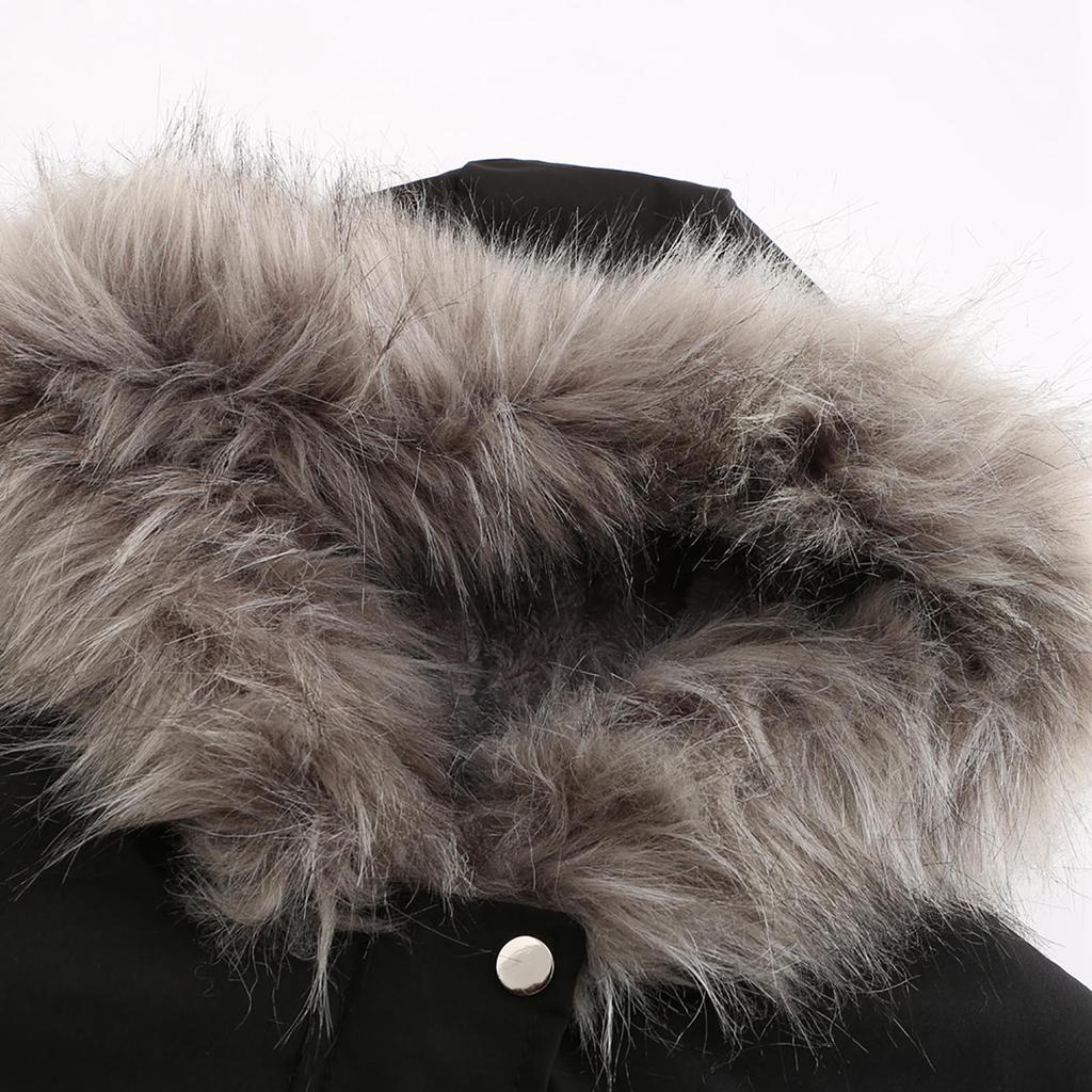 Women's Winter Long Thickening And Velvet Keeping Warm Casual Coat With Hat